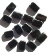 15 12mm Black Rectangle Window Beads